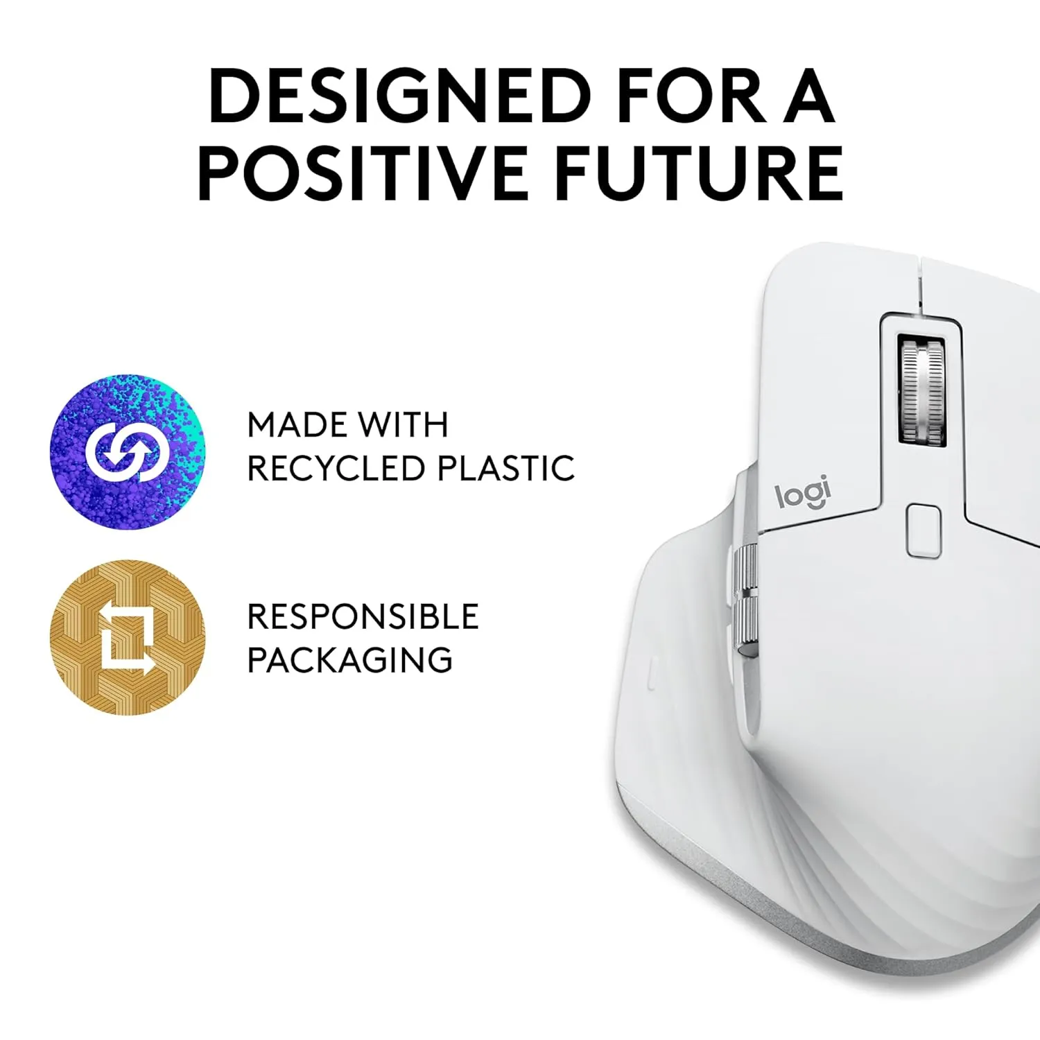 Logitech Wireless Mouse MX MASTER 3S Pale Grey For Mac (Open Box) view 5